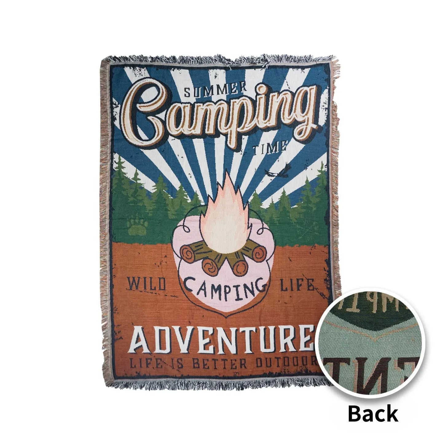 HYUGA Extra Large Camping Blanket (68"x48")- Camping Rug, Beach Blanket, Picnic Blanket, Outdoor Blanket, Bed Sofa Couch