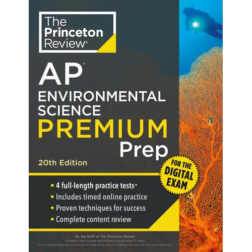 Princeton Review AP Environmental Science Premium Prep, 20th Edition: 4 Practice Tests + Digital Practice Online + Content Review