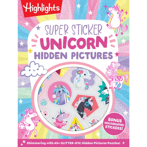 Super Sticker Unicorn Hidden Pictures: Hidden Pictures Puzzle Book for Kids Ages 6-9 with Magical Unicorn Adventures, Dragons, Gnomes and Over 30 Whim