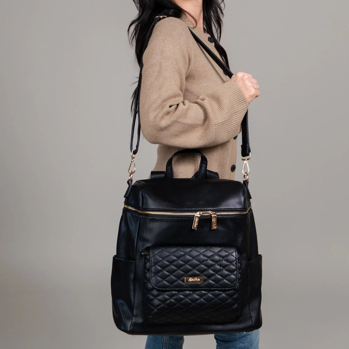 Monaco Diaper Bag | Ebony Black - Sellers in California, 🆕 New Arrivals, All Products, Products from Luli Bebé - Little Red General Store