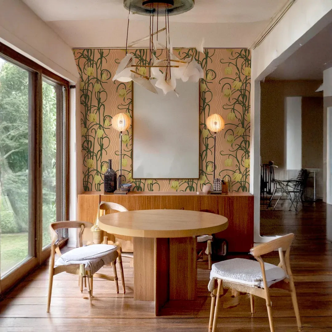 Campanas Wallpaper, clay and yellow