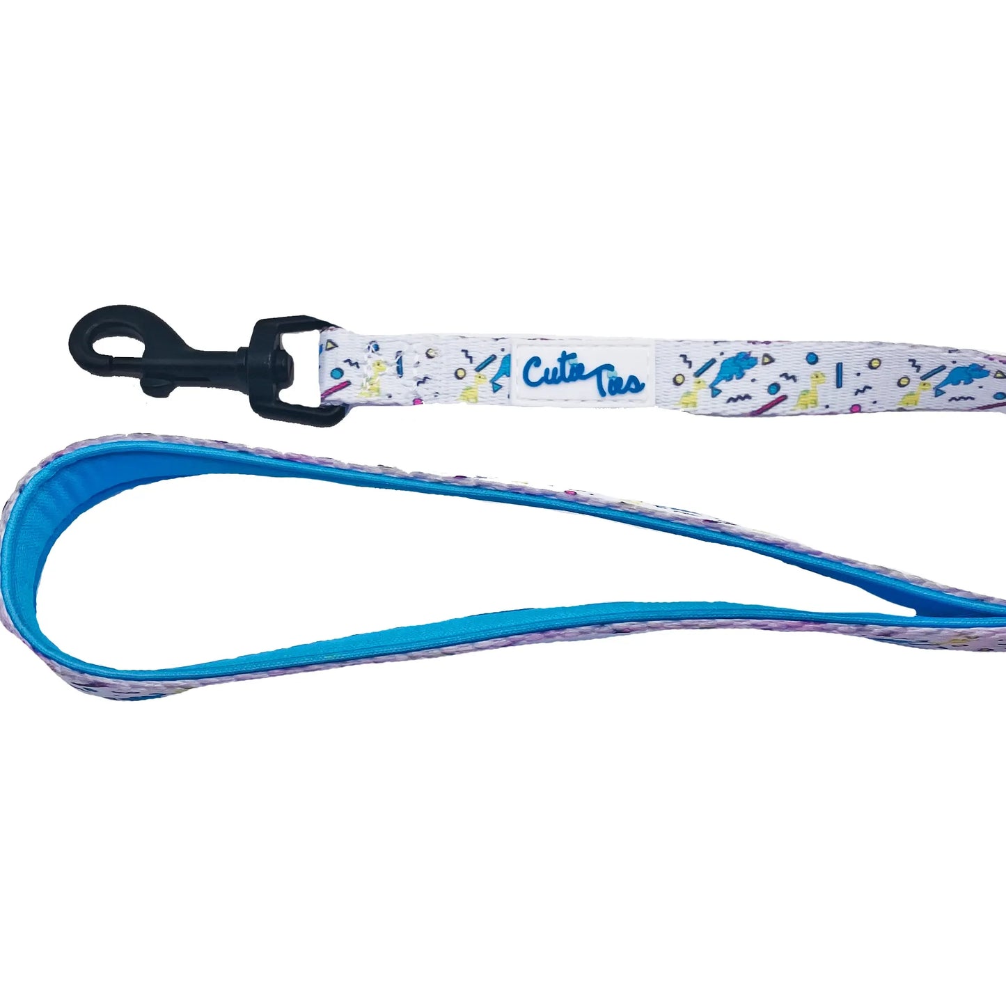Dino Doggy White Dinosaur Dog Leash