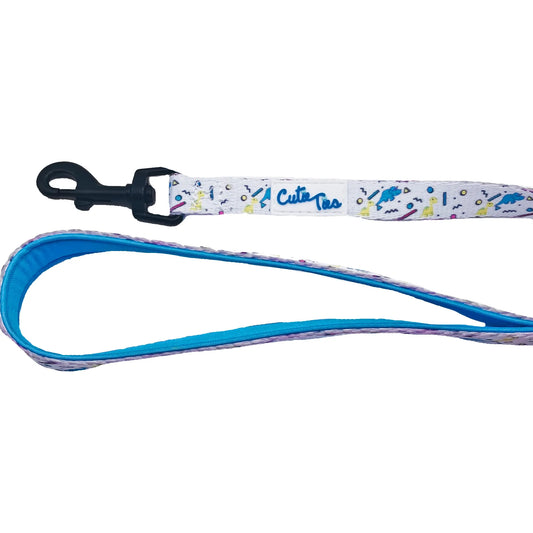 Dino Doggy White Dinosaur Dog Leash