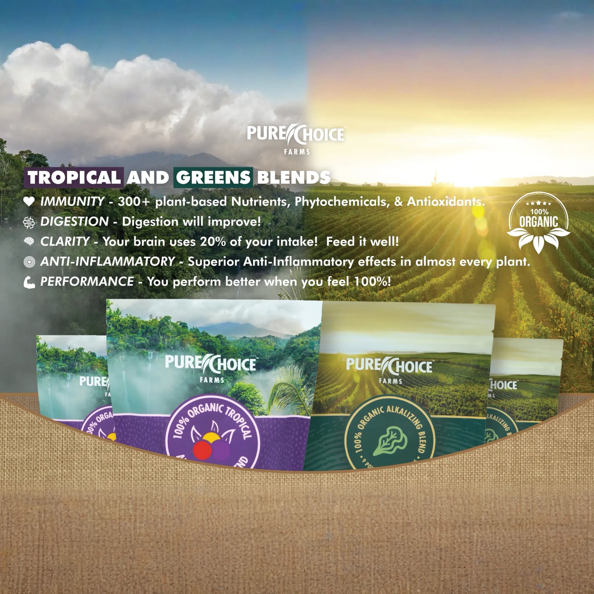 Organic Tropics & Raw Greens Micronutrient Powders