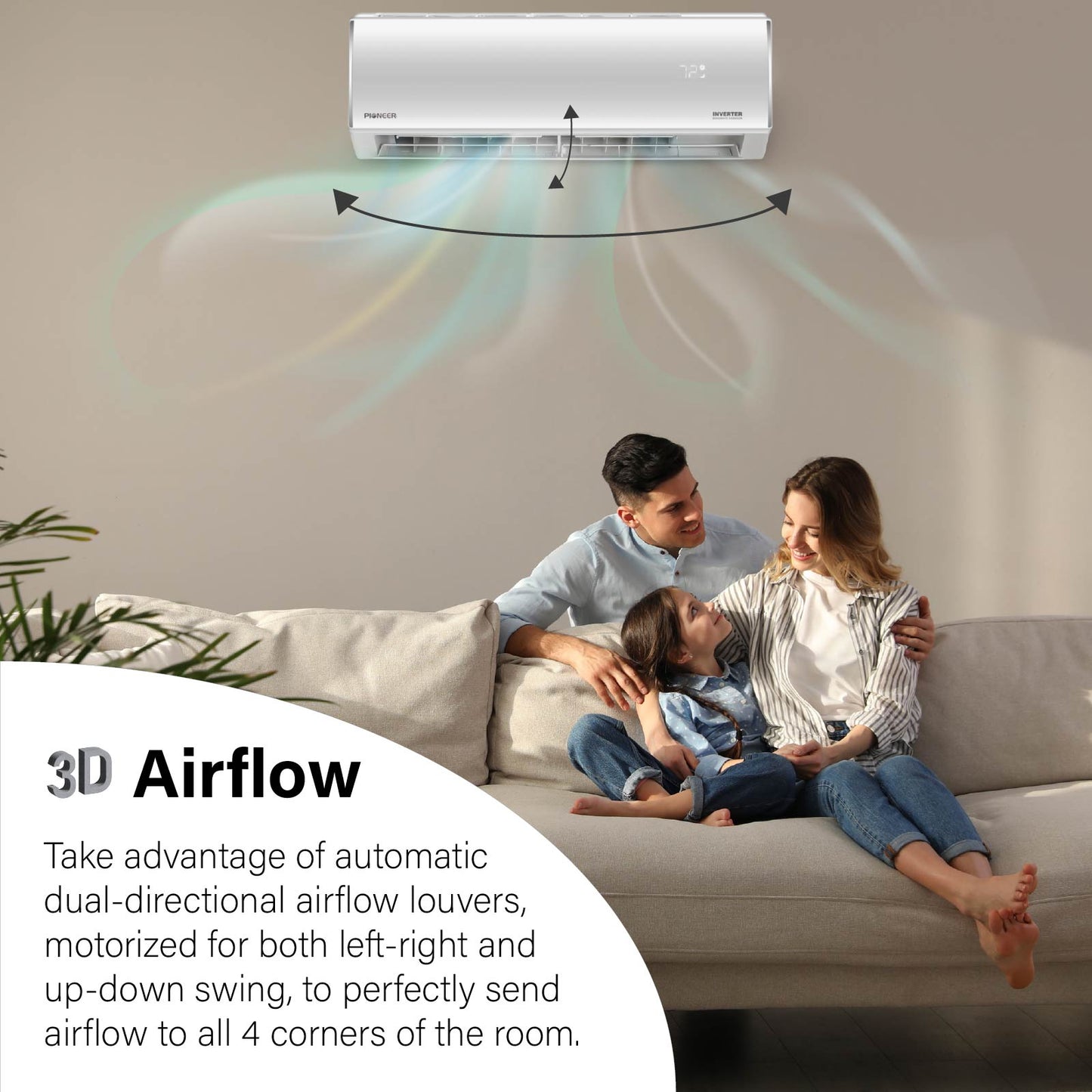 Pioneer® Diamante Essenza™ 23,000 BTU 17 SEER2 230V High-Wall Ductless Mini-Split Air Conditioner Inverter Heat Pump with 16 Ft. Kit