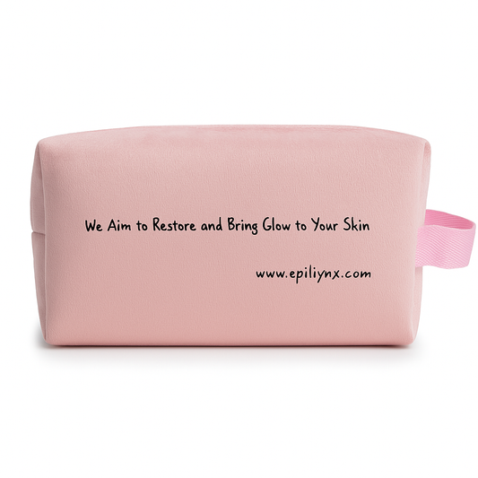 Vegan, Suede-Style Makeup Bag – Elegant, Travel-Friendly Cosmetic Organizer