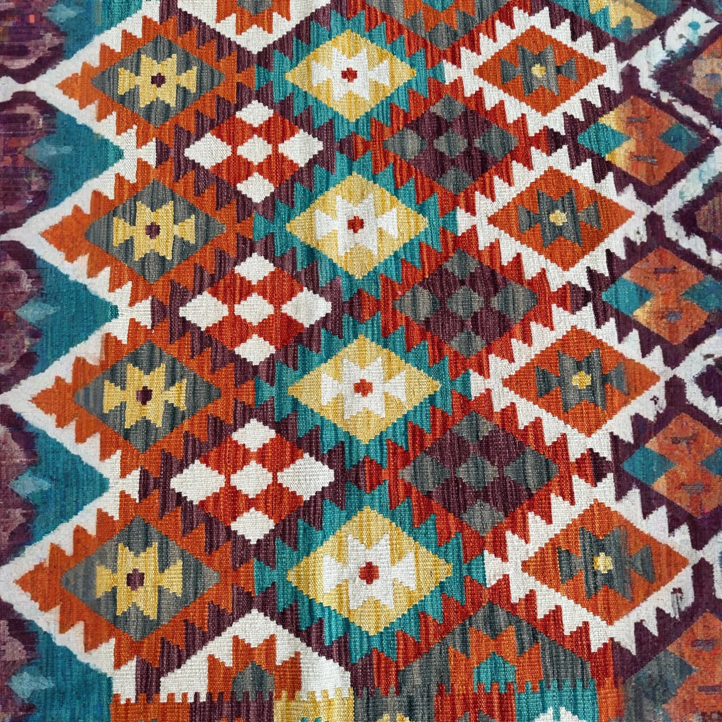 Afghani Maimana Kilim Wool Rug 4’3” x 6’7”