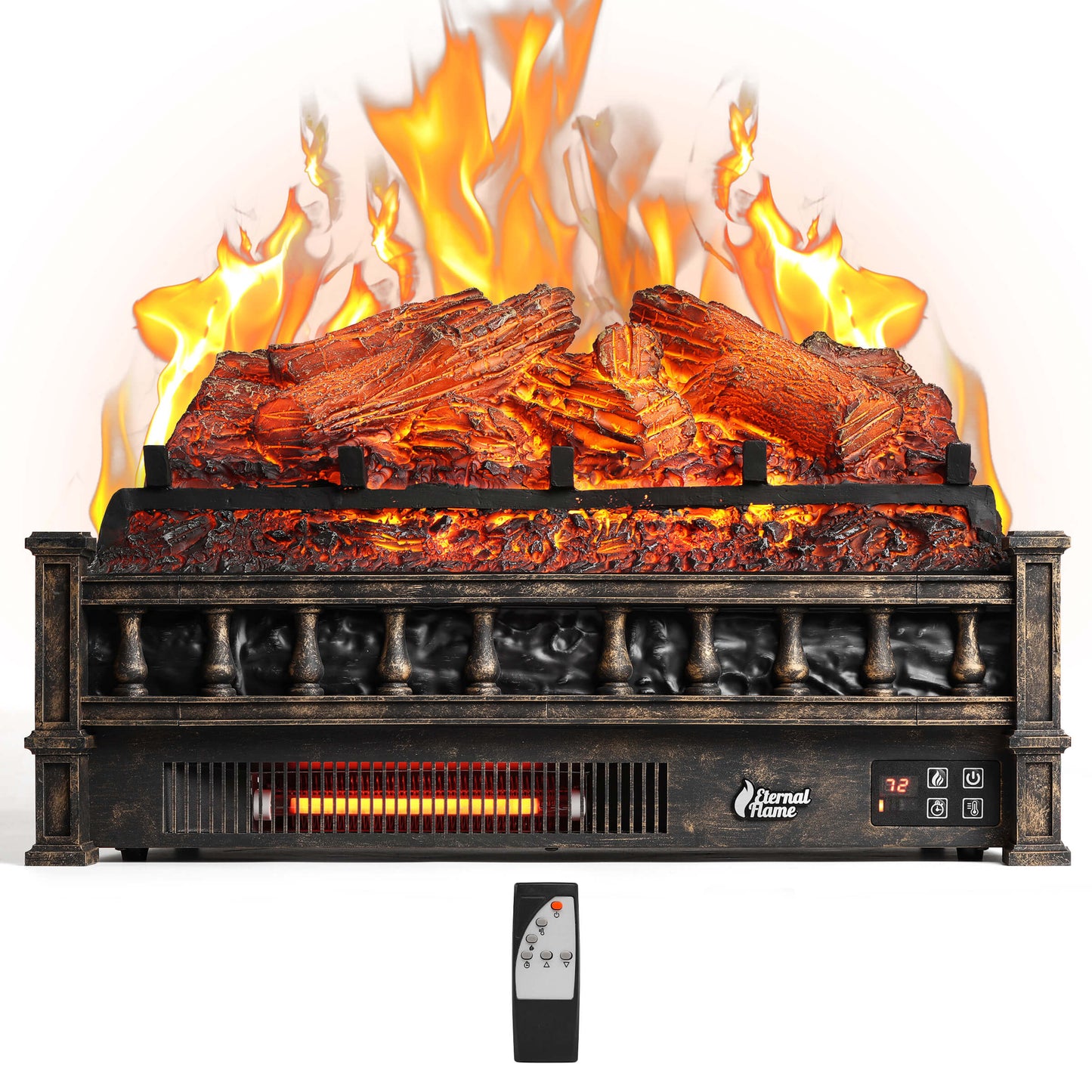 (Open) Eternal Flame EF23-LG Electric Fireplace Logs