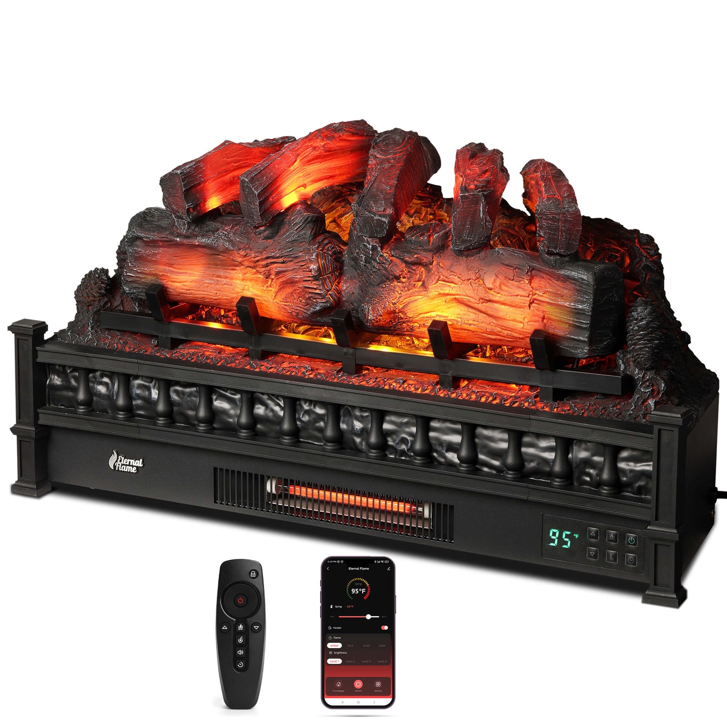 Eternal Flame EF30-PB Electric Fireplace Logs