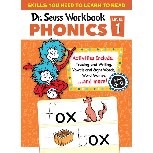 Dr. Seuss Phonics Level 1 Workbook: A Phonics Workbook to Help Kids Ages 4-6 Learn to Read (for Kindergarten and Beyond)