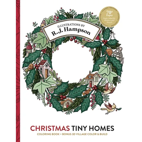 Christmas Tiny Homes Coloring Book