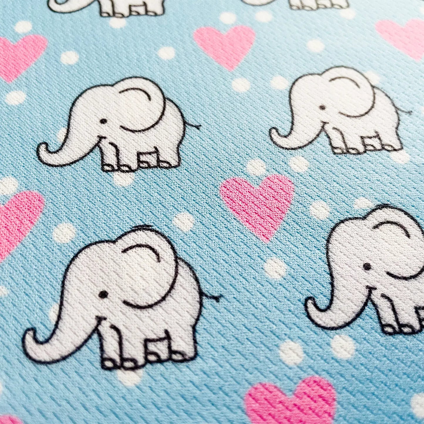 Elephant Love Blue Tie On Dog Bandana