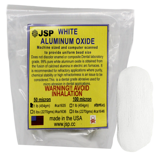 1 LB ALUMINUM OXIDE 50 micron WHITE Polishing Blasting Media Abrasive Tumbling