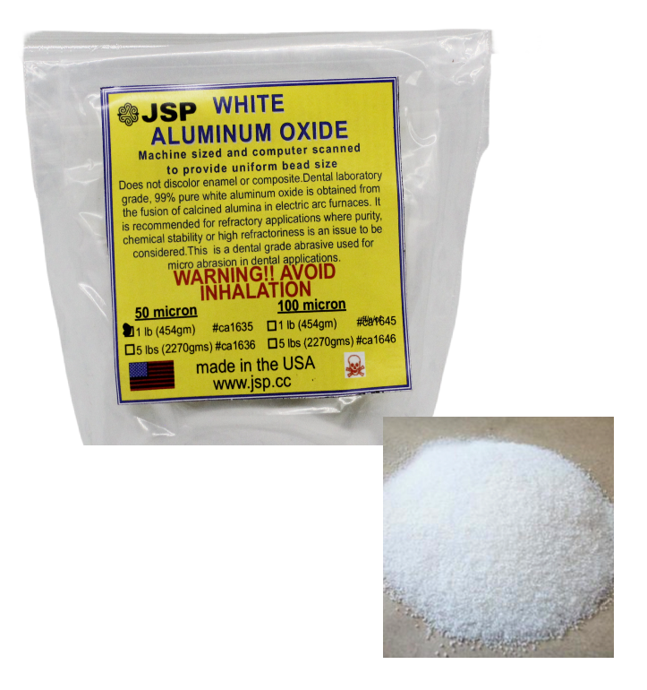 1 LB ALUMINUM OXIDE 50 micron WHITE Polishing Blasting Media Abrasive Tumbling
