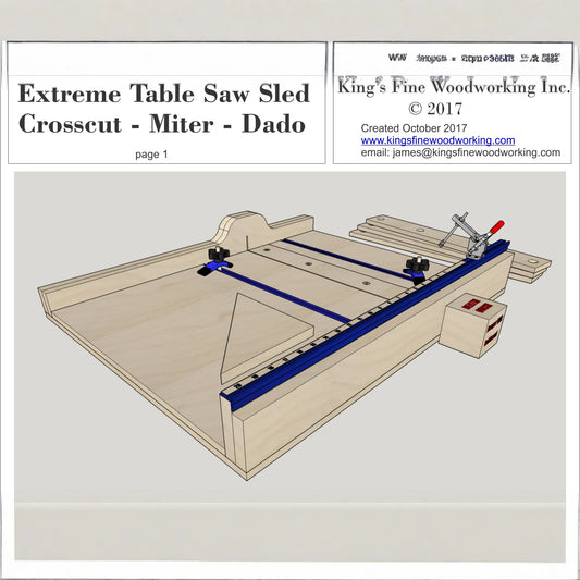 Plans for the Extreme Crosscut Miter Dado Table Saw Sled