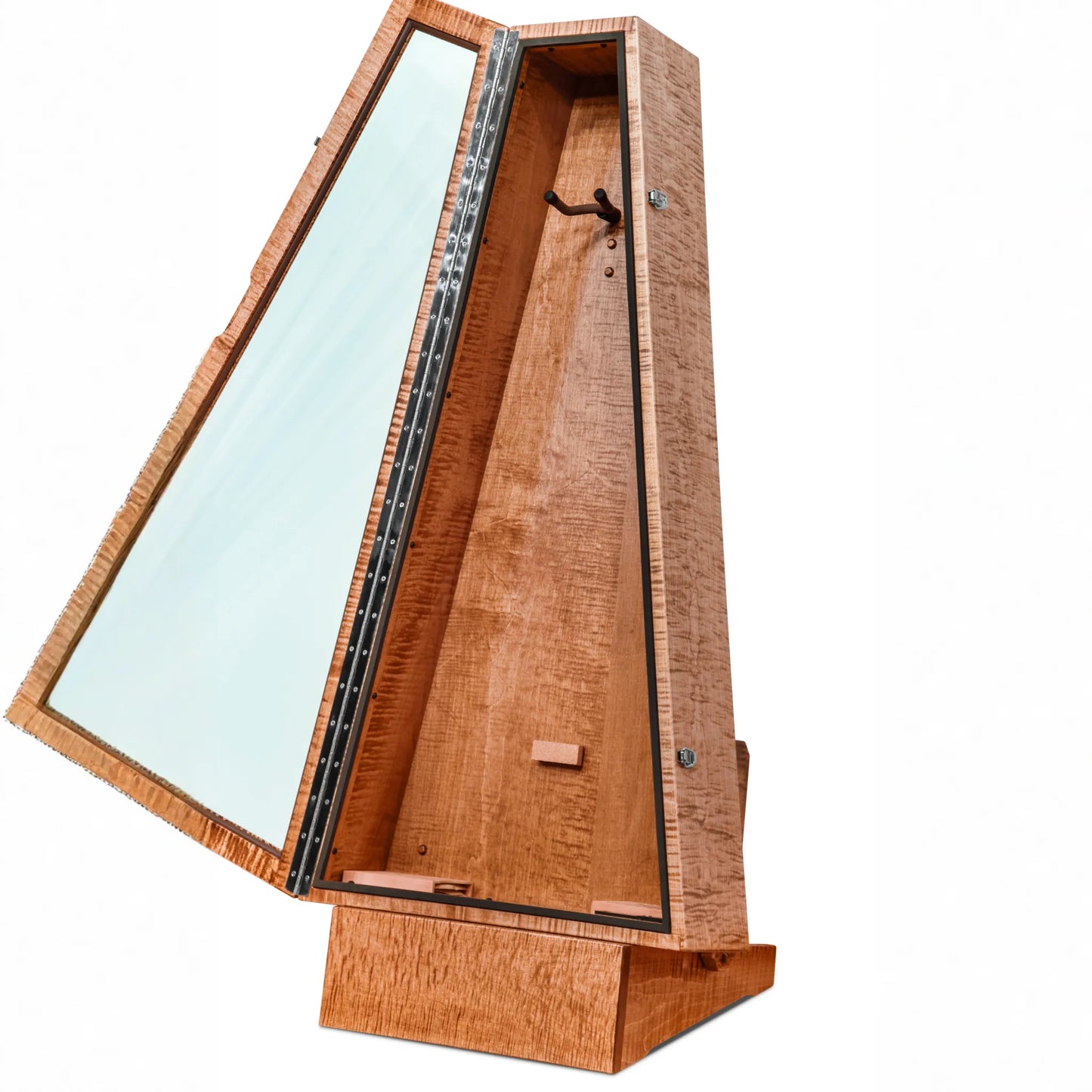 ClimaStand Triangle Humidor with Base - Flamed Maple With Provincial Stain