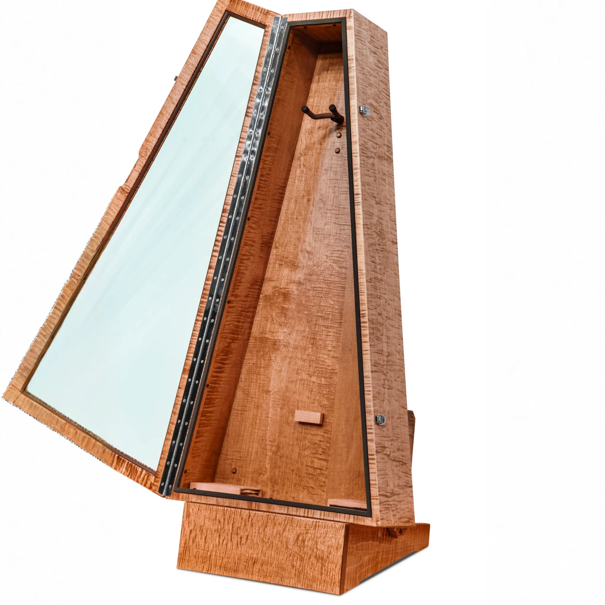 ClimaStand Triangle Humidor with Base - Flamed Maple With Provincial Stain