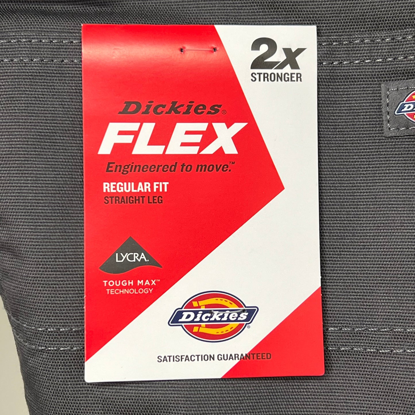 DICKIES Flex Regular Fit Double Knee Pant Mns Sz 38X34 Stonewashed Slate DP903SSL