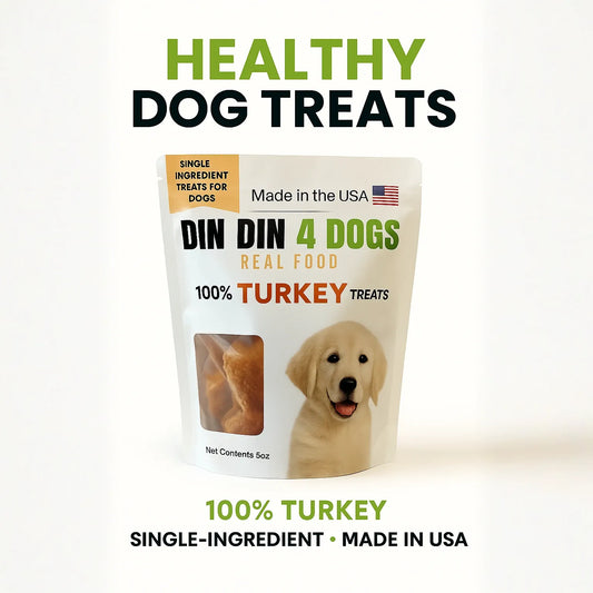 100% Turkey Dog Treats, 5 Ounce Bag, Single Ingredient, High Protein