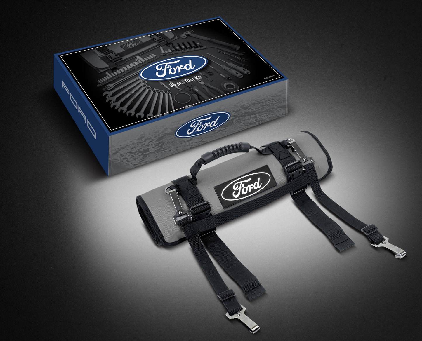 86pc Ford Brand Tool Roll Kit