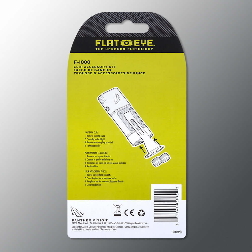 FLATEYE™ F-1000 Flashlight Tactical Clip
