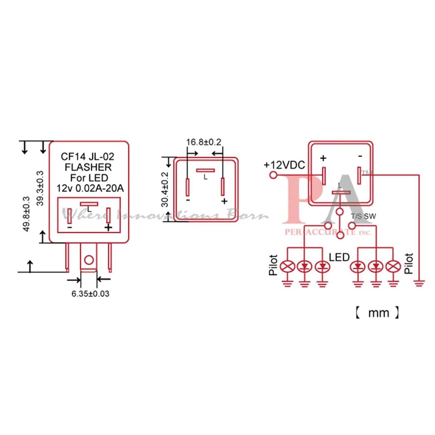 3-PIN CF14 12V 20A Electric Flasher Relay: Anti Hyper Flash For Toyota Tercel Exsior SURF Premio Corolla Camry GOA