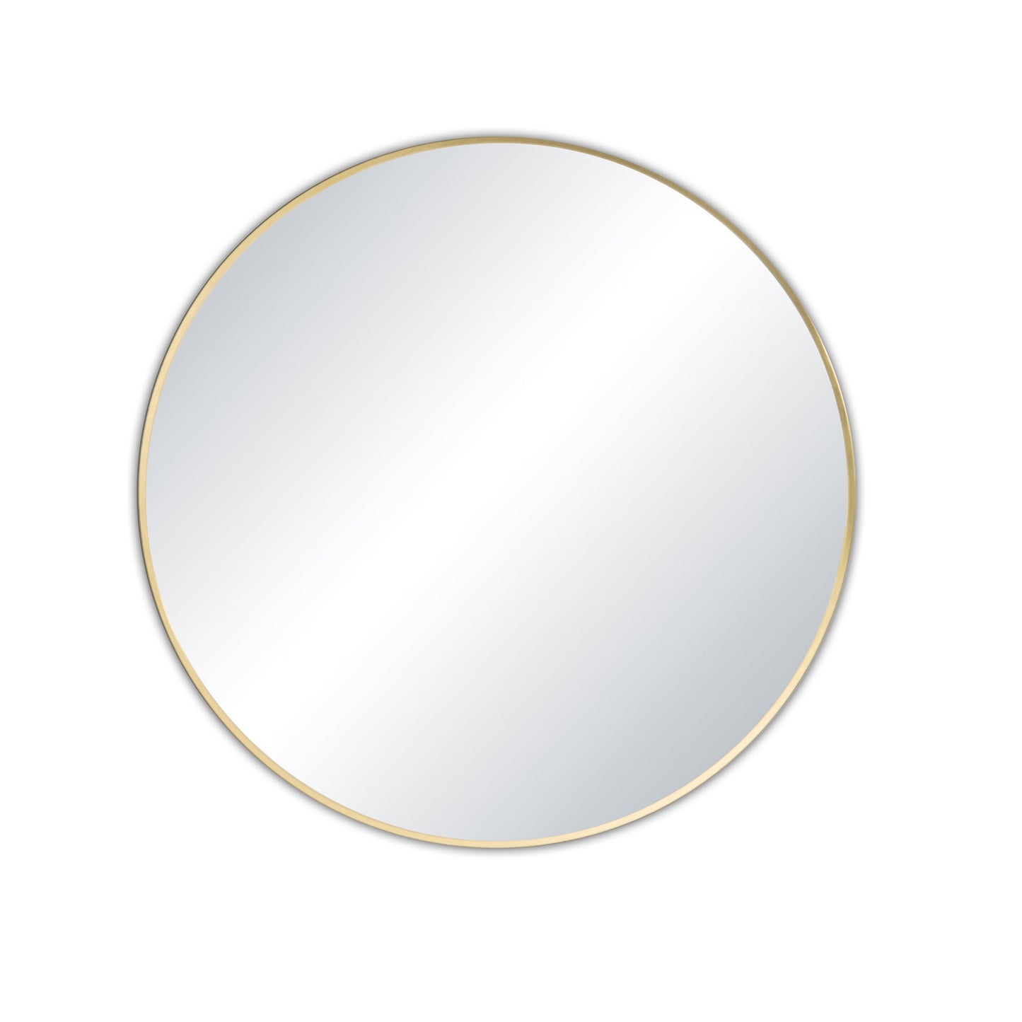 24" Round Metal Frame Shatterproof Wall Mount Mirror