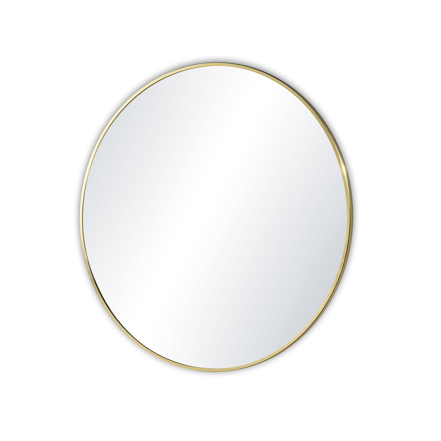24" Round Metal Frame Shatterproof Wall Mount Mirror