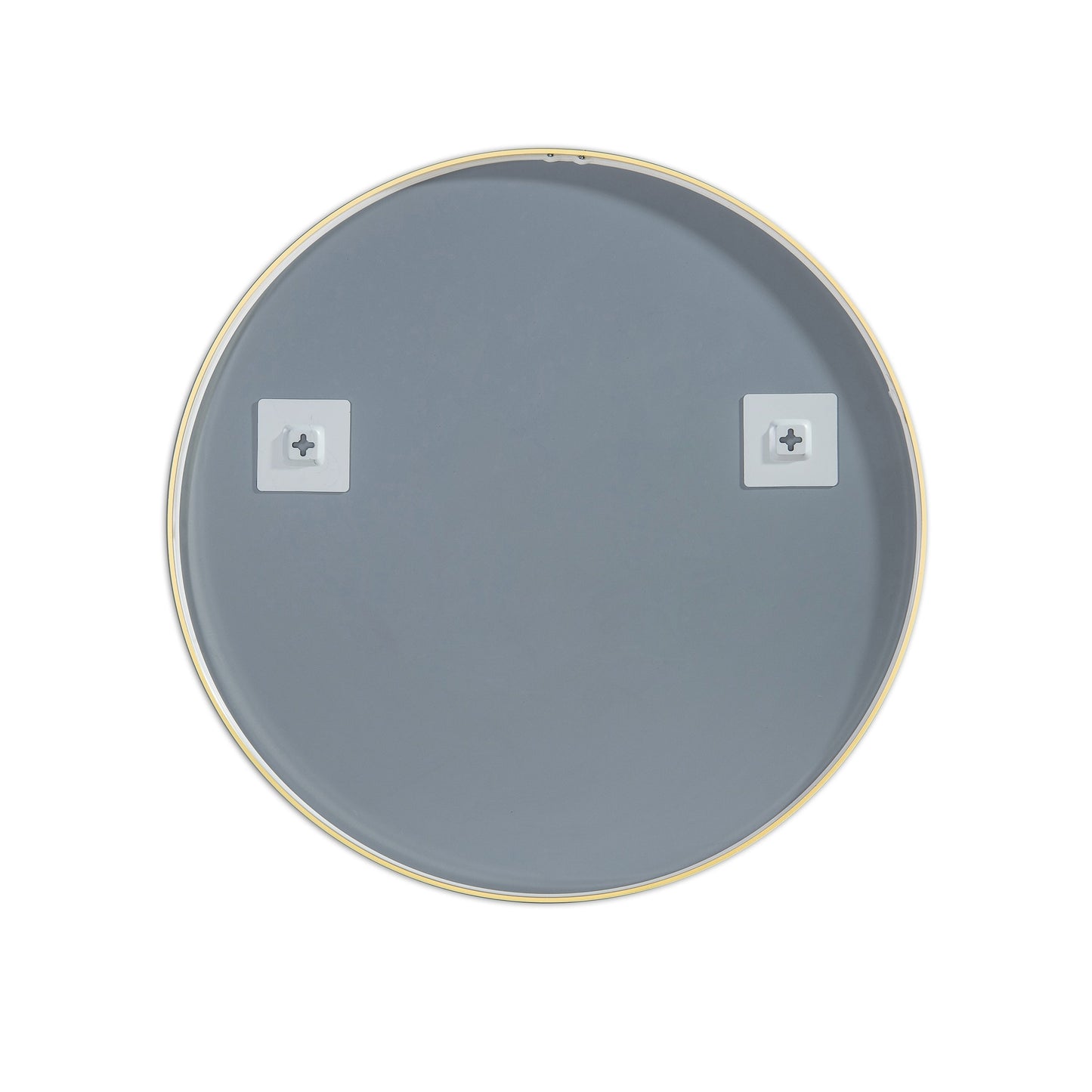 24" Round Metal Frame Shatterproof Wall Mount Mirror