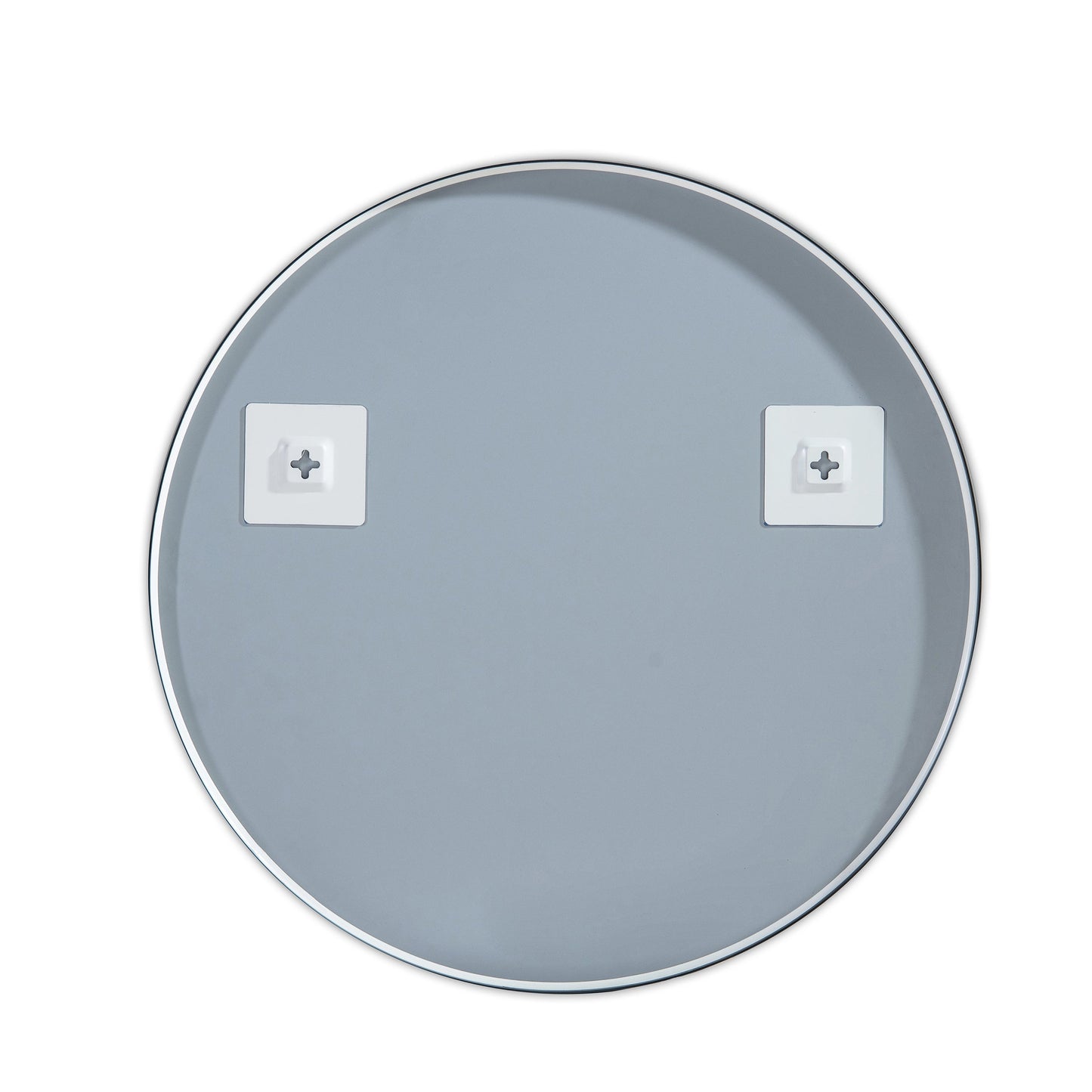 24" Round Metal Frame Shatterproof Wall Mount Mirror