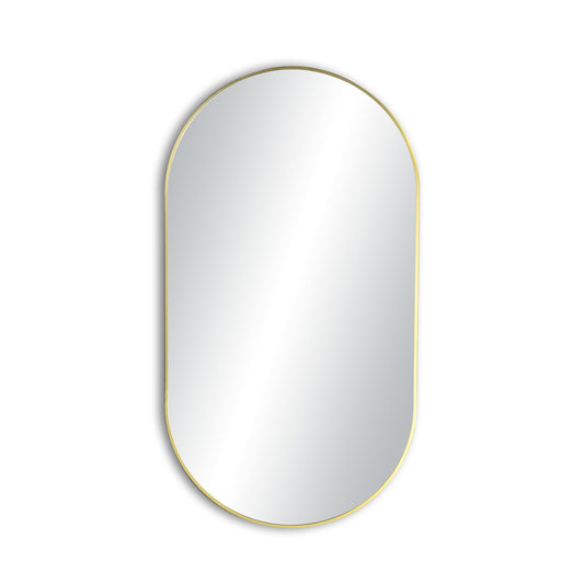 24" x 44" Metal Frame Shatterproof Wall Mount Mirror