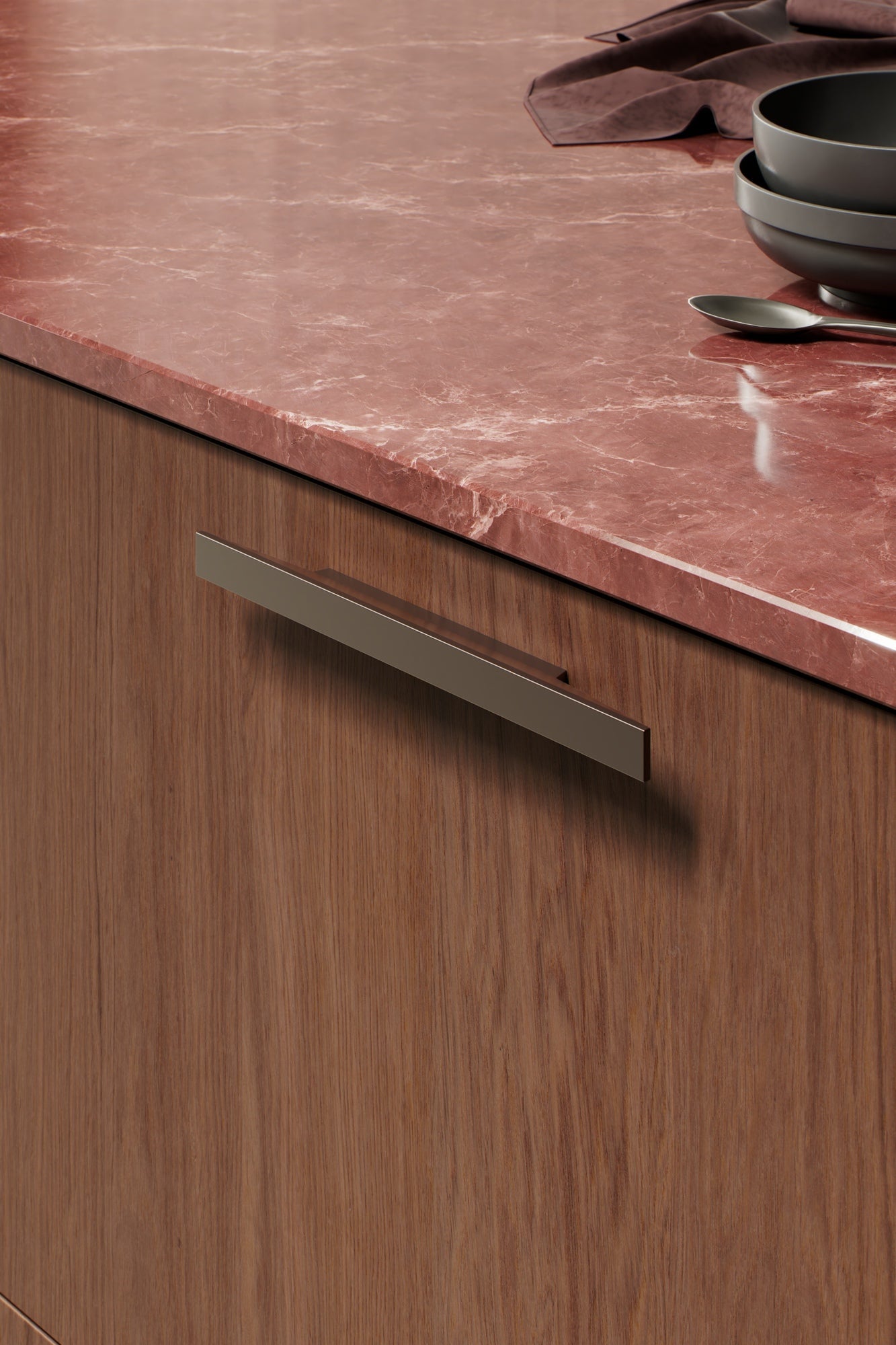 Dark Bronze "Facet" Drawer Pulls