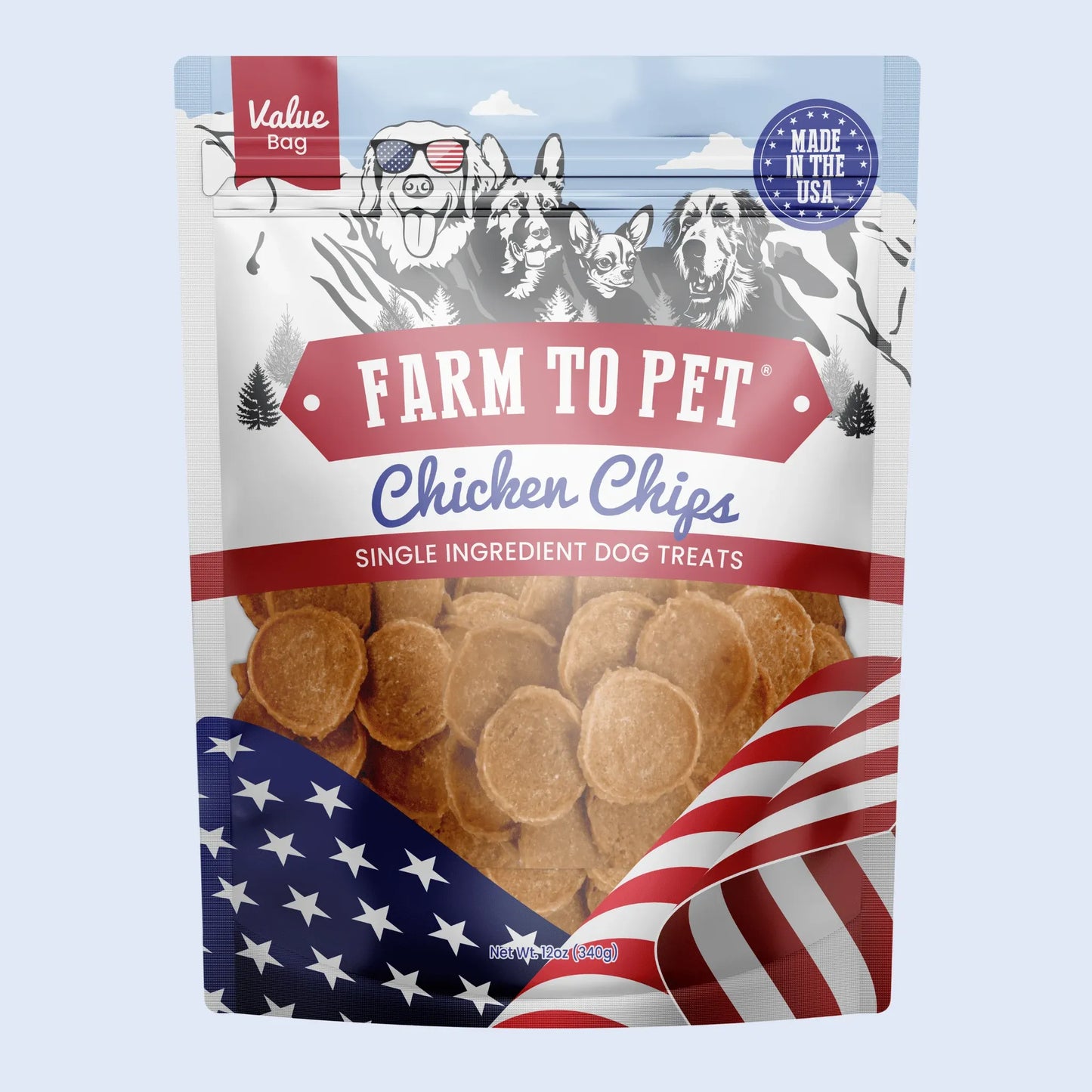 Americana Chicken Chips for Dogs | Celebrate with USA-made Dog Treats