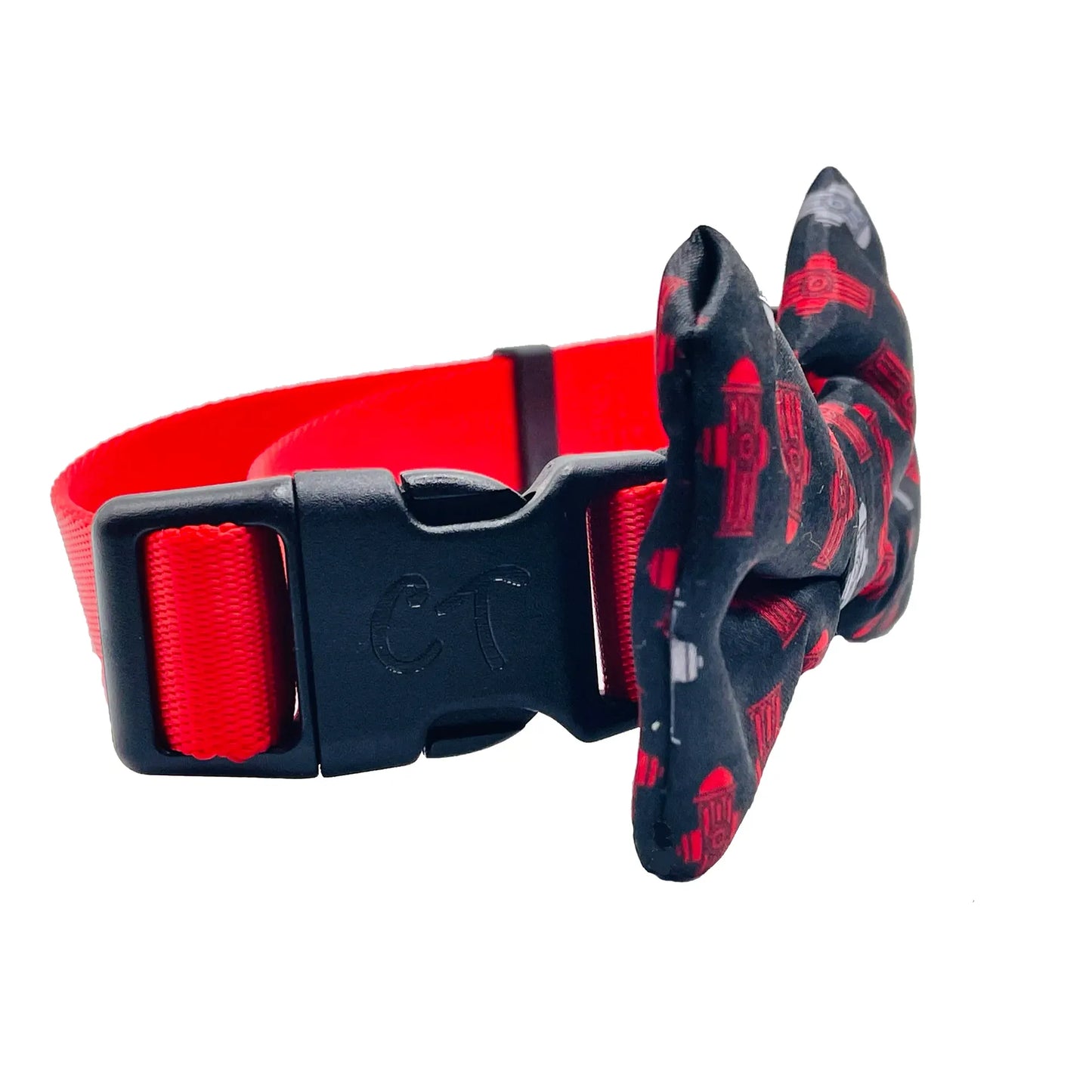 Fire Hydrant Black Dog Bow Tie