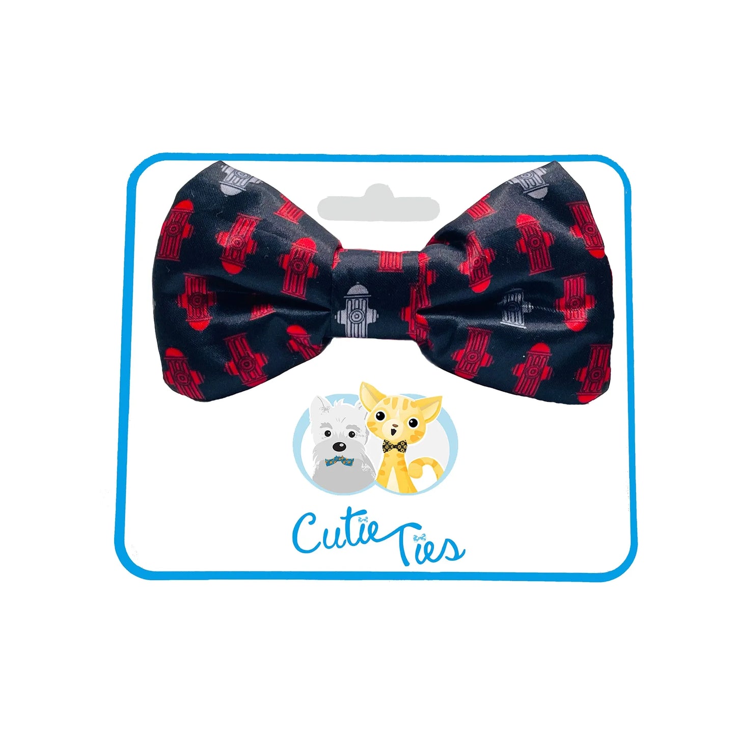 Fire Hydrant Black Dog Bow Tie