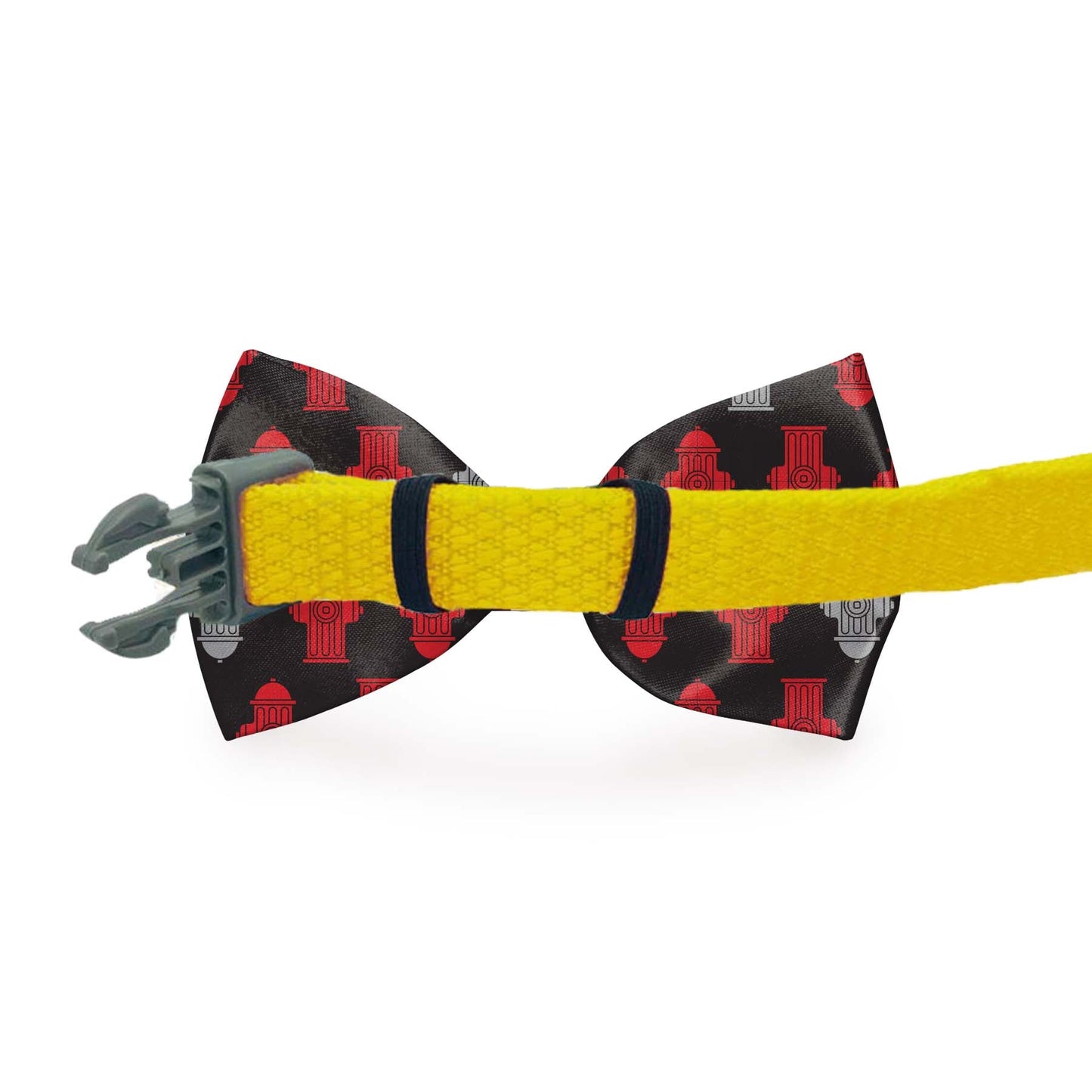 Fire Hydrant Black Dog Bow Tie