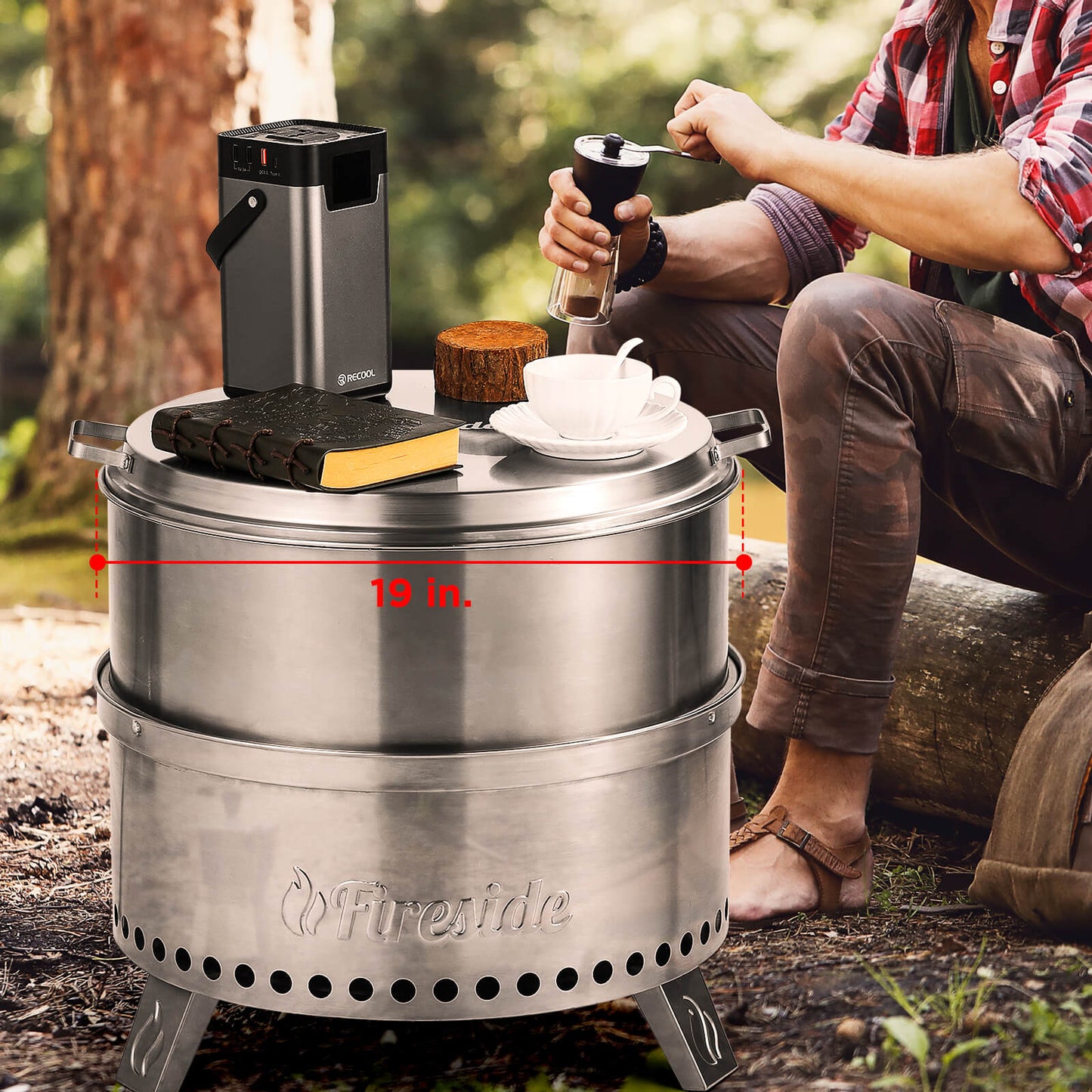 Fireside Pluto R19 Stainless Steel Fire Pit Lid