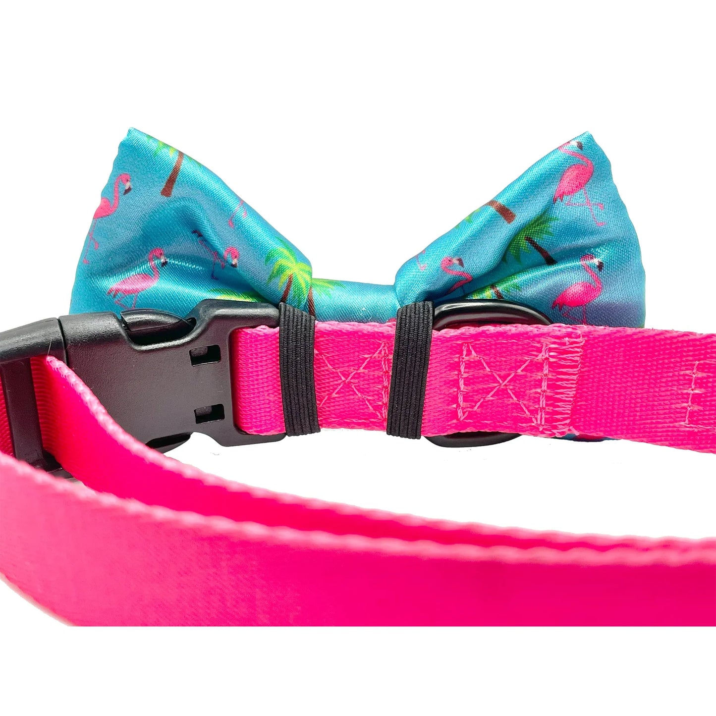 Flamingo Miami Vice Dog Bow Tie