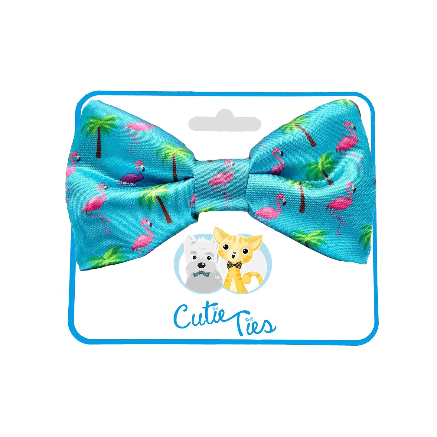 Flamingo Miami Vice Dog Bow Tie