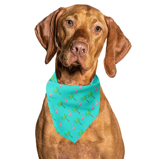Flamingo Miami Vice Tie On Dog Bandana