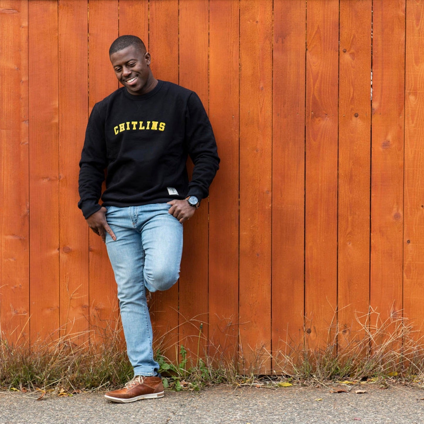 Varsity - Chitlins Sweatshirt in Black