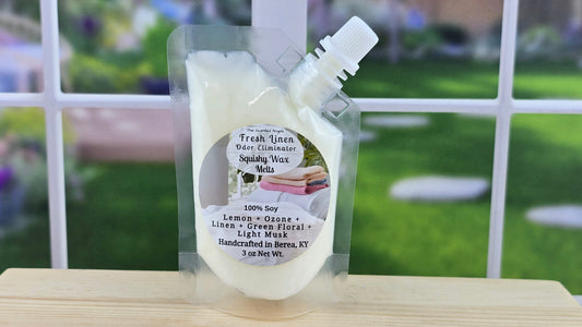 Fresh Linen Odor Eliminator Soy Wax Melts (Clamshells & Squeezable Wax)