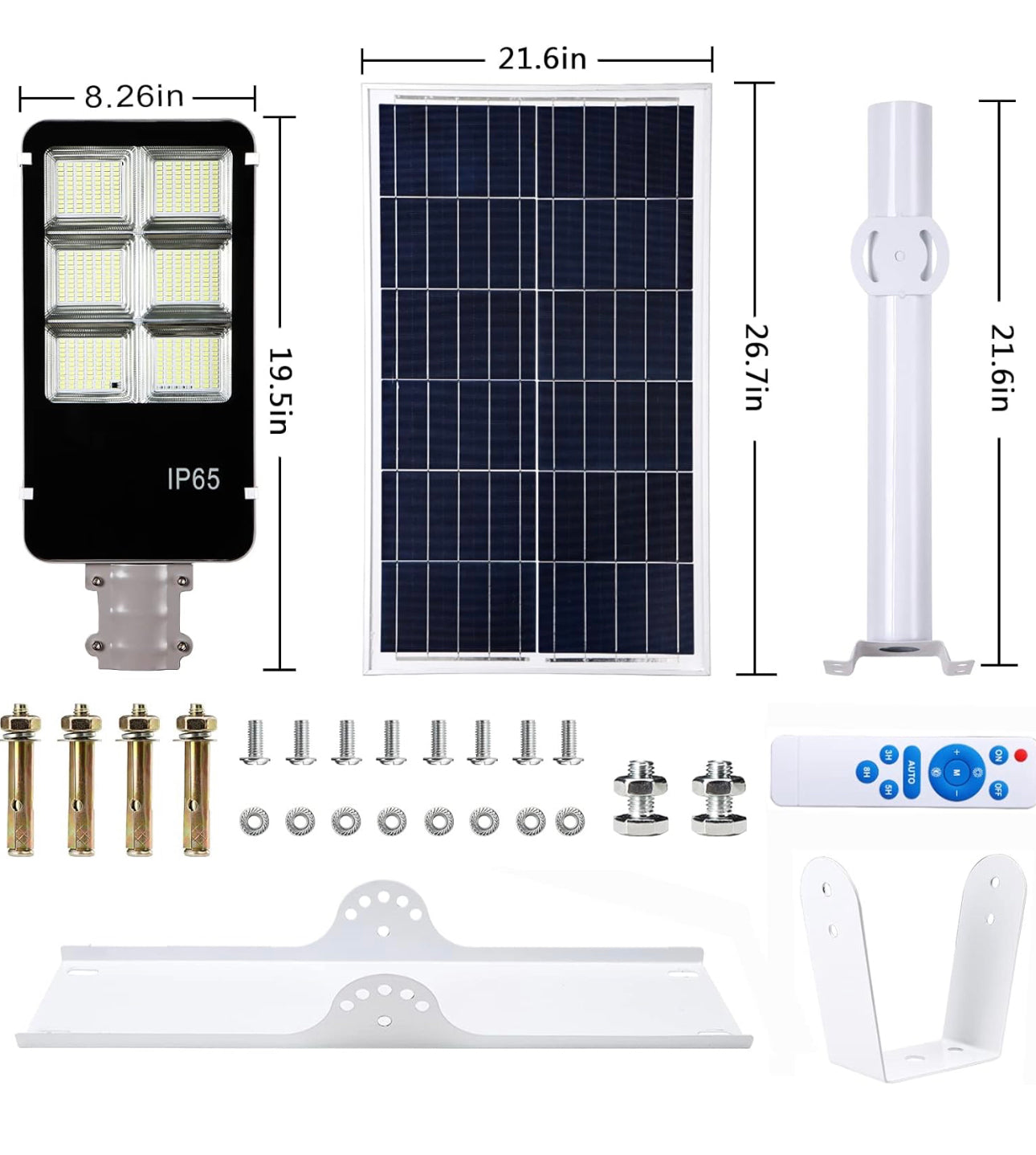 2800 Watt Solar Street Lights, with Remote Control 105000LM LED Dusk to Dawn Solar Light 6500K Super Bright Solar Flood Light