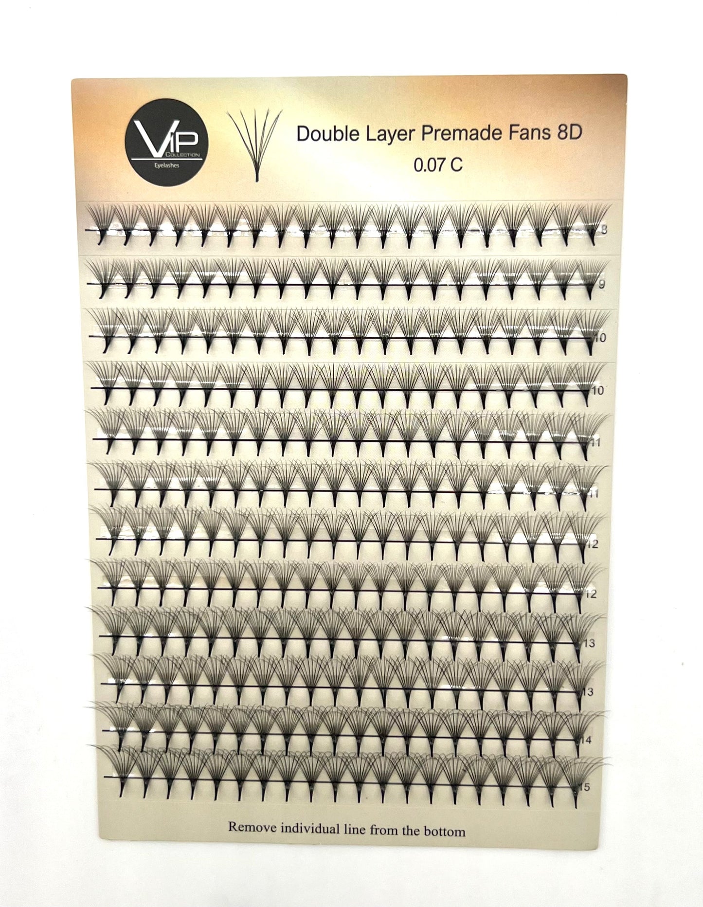 Double Layer Premade Fans 5D 8D MIX 8-15