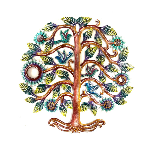 Tree and Birds Oil Drum Top