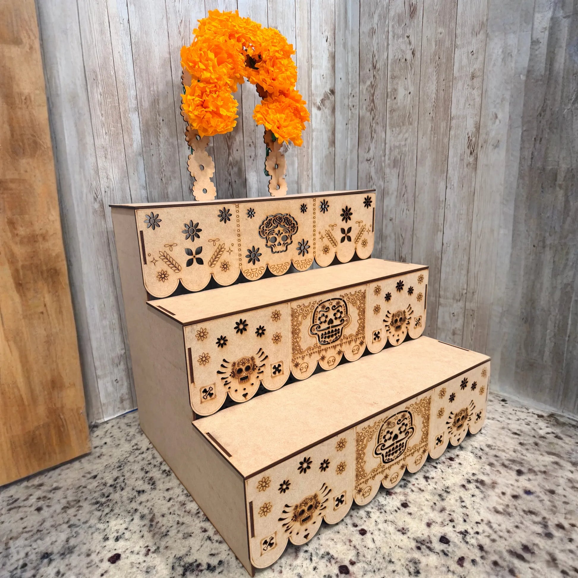 Altar de Madera para Ofrenda de Dia De Los Muertos Day of the Dead Wood Offering Altar