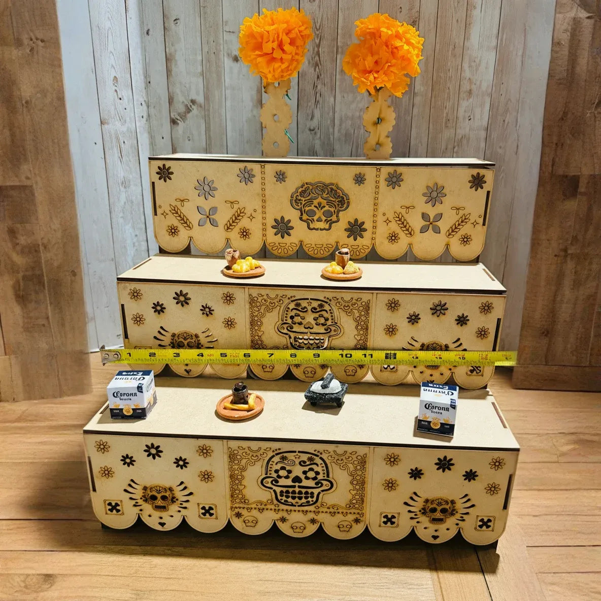 Altar de Madera para Ofrenda de Dia De Los Muertos Day of the Dead Wood Offering Altar