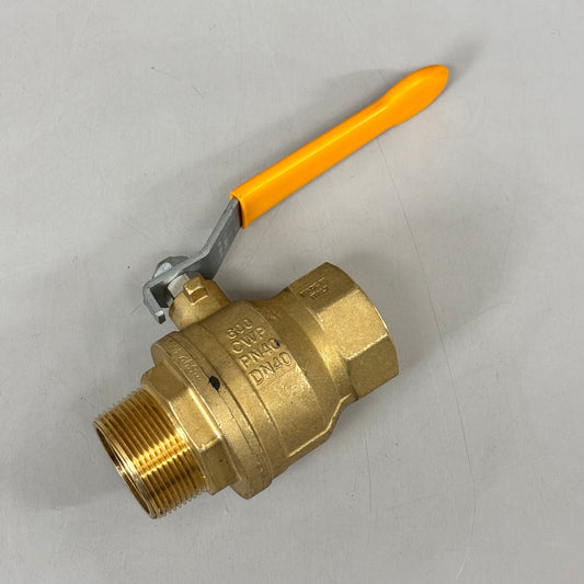 RUBINC Threaded Ball Brass Valve S95 600 CWP PN40 DN40 1-1/2" Made in Italy