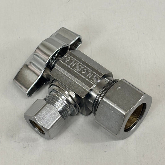 BRASSCRAFT 1/4 Turn Angle Ball Stop 1/2" NOM COMP In X 3/8" OD COMP Out KTCR19XC