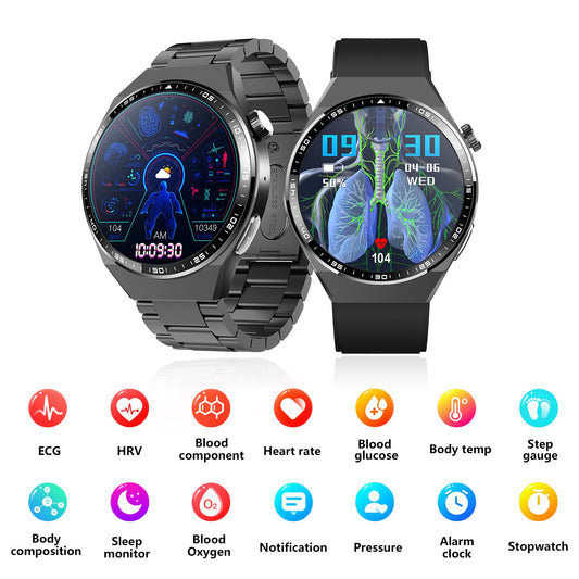 2024 New Accurate Measure ECG+PPG Smart Watch Men Full Touch Screen Sport Fitness Watches Bluetooth For Android ios Smartwatch